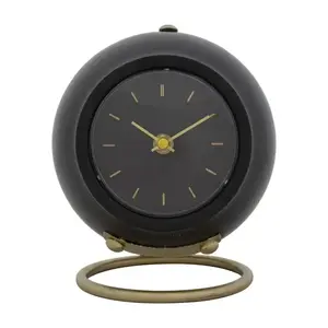 Stolné hodiny Ball 19 cm čierne/zlaté vyobraziť