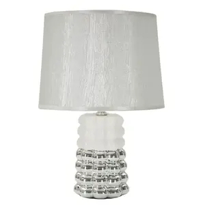 Stolová lampa Čipka 33 cm strieborná vyobraziť