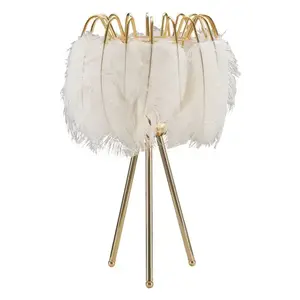 Stolová lampa Feather Stand 60 cm bielo-zlatá vyobraziť