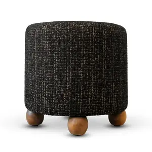 Taburet Kioto 38 cm čierny/orech vyobraziť