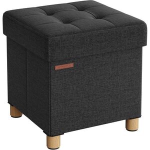 Taburet s úložným priestorom Cenry 38 cm čierny vyobraziť