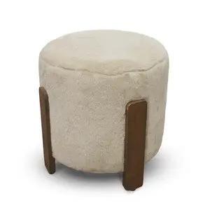 Taburet Seul 37 cm béžový/orech vyobraziť