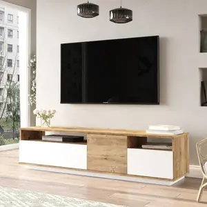 Televízny stolík Houseland Fledro biely/borovica Atlantic vyobraziť