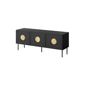 Televízny stolík Palazzo 150 cm čierny/dub craft vyobraziť
