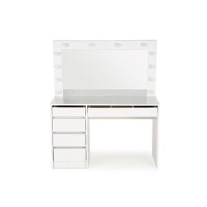 Toaletný stolík HOLLYWOOD s LED osvetlením 120 cm biely vyobraziť