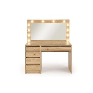 Toaletný stolík HOLLYWOOD s LED osvetlením 120 cm dub artisan vyobraziť