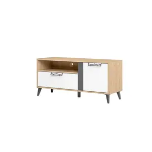 TV stolík Moet 24 120 cm orech americký Jackson/biely/grafit vyobraziť
