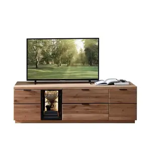 TV stolík Napoli 31 s LED osvetlením 200 cm z masívu dub Bianco vyobraziť