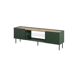 TV stolík Onda 180, 5 cm zelený/dub artisan vyobraziť