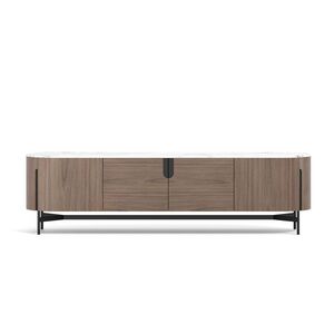 TV stolík Silario 220 cm orech/mramor vyobraziť