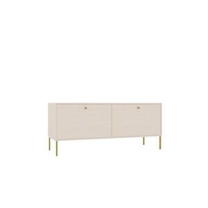 TV stolík Tilina 2D 120 cm béžový/zlatý vyobraziť