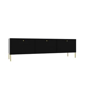 TV stolík Tilina 3D 180 cm čierny/zlatý vyobraziť