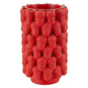 Váza Jahoda 32 cm červená vyobraziť