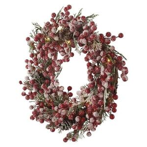 Vianočný LED veniec FLEUR červený vyobraziť