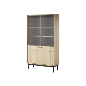 Vitrína Japandi 104 cm dub líniový vyobraziť