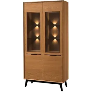 Vitrína Lazure 12 s LED osvetlením 95 cm dub Rustikal karamelový vyobraziť