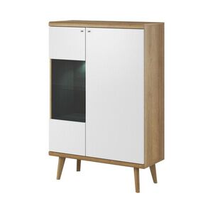 Vitrína Primo 90 cm dub Riviéra/biela vyobraziť