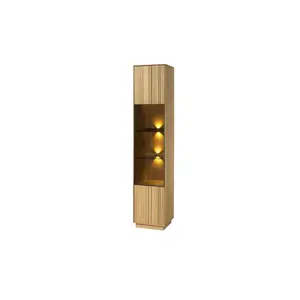 Vitrína s LED osvetlením Join 40 cm z masívu dub prírodný vyobraziť