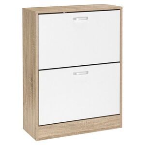 Výklopný botník ZEFIR 82 cm biely/dub sonoma vyobraziť