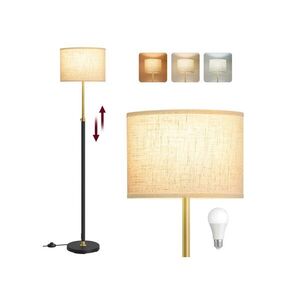Výškovo nastaviteľná stojacia lampa Vasagle Eupho zlatá/čierna vyobraziť