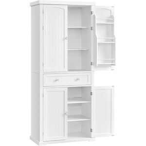 Vysoká kuchynská skrinka Vasagle Snow 182 cm biela vyobraziť
