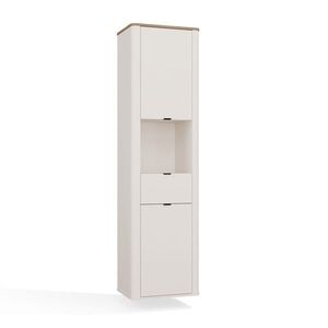 Vysoká závesná kúpeľňová skrinka Cordoba 2D1S 48 cm kašmír/dub Castello vyobraziť