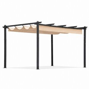 Záhradná pergola s posuvným strešným systémom Zenia 3x4 m béžová vyobraziť