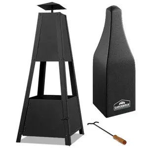 Záhradné ohnisko Pyramid 102 cm čierne vyobraziť
