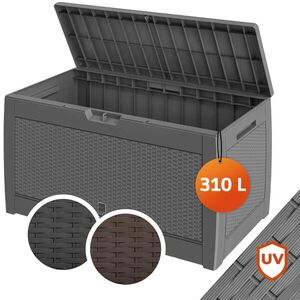 Záhradný úložný box Matubo II 310 L sivý vyobraziť