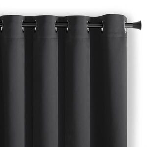 Záves AmeliaHome Blackout s priechodkami 140x245 cm čierny vyobraziť
