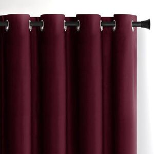 Záves AmeliaHome Velvet s priechodkami 140x270 cm vínový vyobraziť