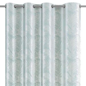 Záves AmeliaHome Velvet Silver Leaves s priechodkami 140x245 cm mätový vyobraziť