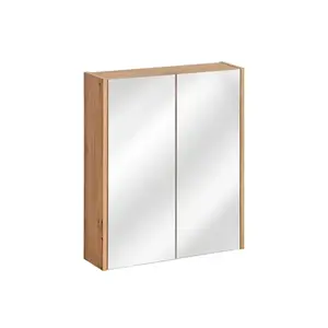 Závesná kúpeľňová skrinka so zrkadlom Sintra 840 60 cm dub Artisan vyobraziť