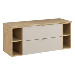 Závesná skrinka pod umývadlo Dalia Cashmere Nature s doskou a regálmi 120 cm dub cremona/kašmírová vyobraziť