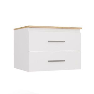 Závesná skrinka pod umývadlo s doskou NEL 2S 60 cm biela/dub Artisan vyobraziť