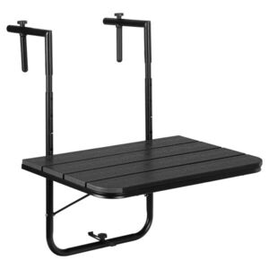 Závesný balkónový stôl Aretto 60 cm čierny vyobraziť