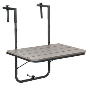 Závesný balkónový stôl Aretto 60 cm sivý vyobraziť