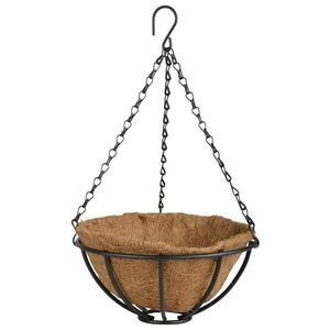 Závesný kvetináč Loft 25 cm čierny/hnedý vyobraziť