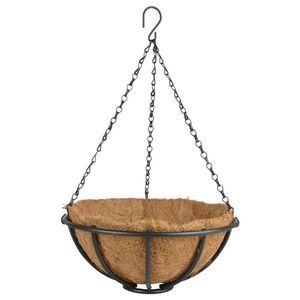 Závesný kvetináč Loft 30 cm čierny/hnedý vyobraziť