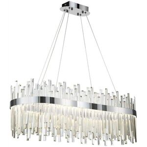 Závesný LED krištáľový luster APP1514-CP80 strieborný/neutrálna biela vyobraziť