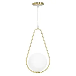 Závesný luster Glamy 46 cm biely/zlatý vyobraziť