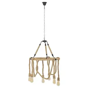 Závesný luster Rope 90 cm hnedý vyobraziť