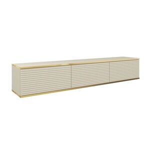 Závesný televízny stolík Oro MDF 175 cm béžový/zlatý vyobraziť