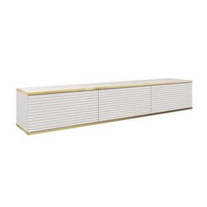 Závesný televízny stolík Oro MDF 175 cm biely/zlatý vyobraziť