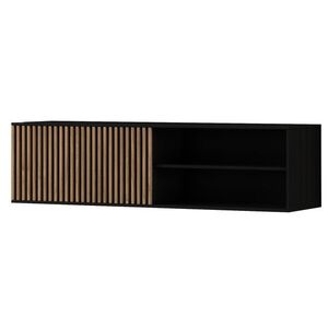 Závesný TV stolík Meorati 150 cm čierny/dub Artisan vyobraziť