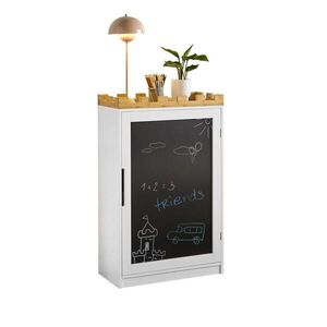 SoBuy SKRINKA na hračky s 1 dvierkami Biela 63x30x100cm Severský vyobraziť