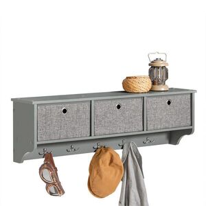 SoBuy APPENDIABITI A MURO 3 koše a 5 hákov Sivá 100x20x31cm Funkčný vyobraziť
