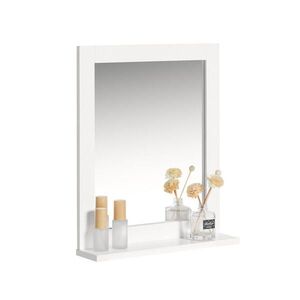 SoBuy STENNÁ polica s 1 policou Biela 40x10x50cm Minimalistický vyobraziť