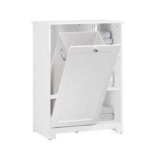 SoBuy MOBILE ALTO BAGNO 1 dvere Biela 60x37x86cm Severský vyobraziť