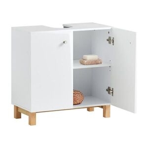 SoBuy MOBILNÝ sottolavabo s 2 dvierkami Biela 60x30x60cm Severský vyobraziť